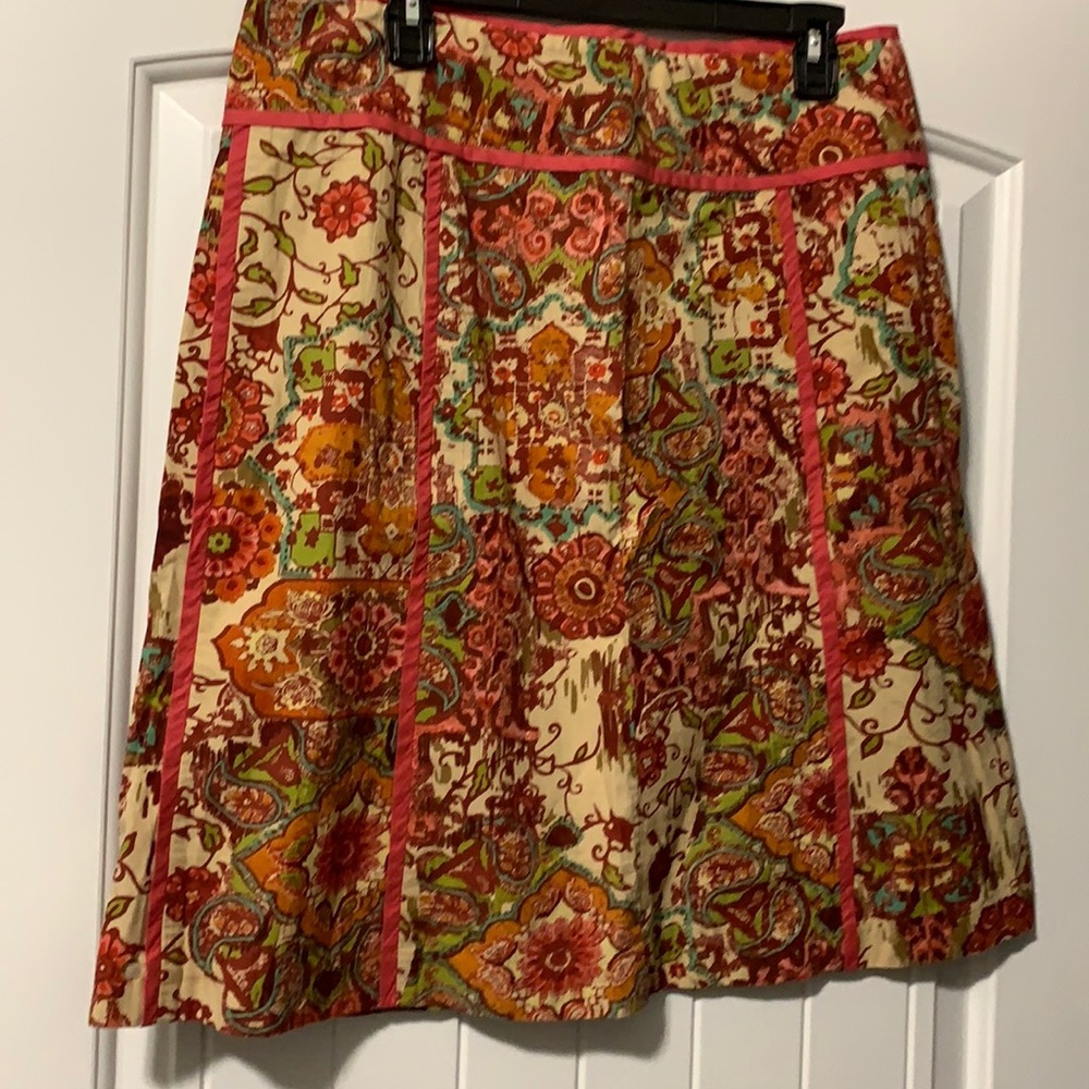 210) Bandolino Multi Color Skirt, Size 14
